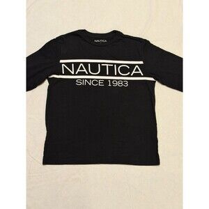 Nautica Youth Size S Long Sleeve Black Jersey